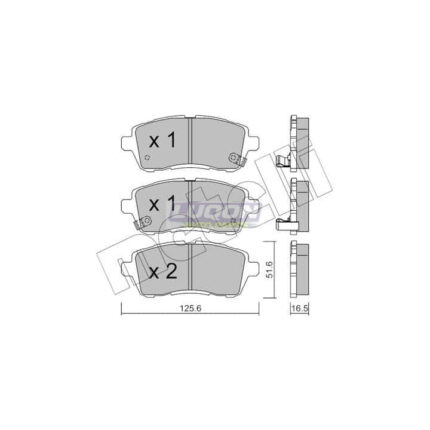 Metelli Brake Pad Set Front 22-0793-1