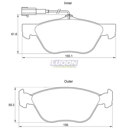 Premium Brake Pads (front) for Alfa