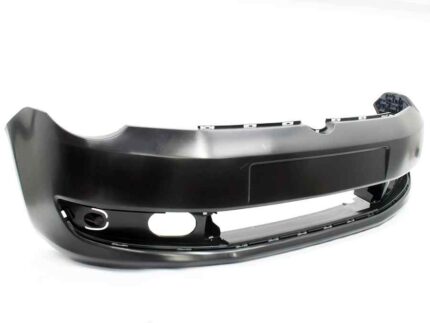 VW Polo Vivo - Front Bumper Without Fog Light Hole Plain Black (2010-2017)
