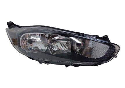 Right Side Black Halogen Head Light/Lamp Compatible with Ford Fiesta Mk4 - 2013-2018